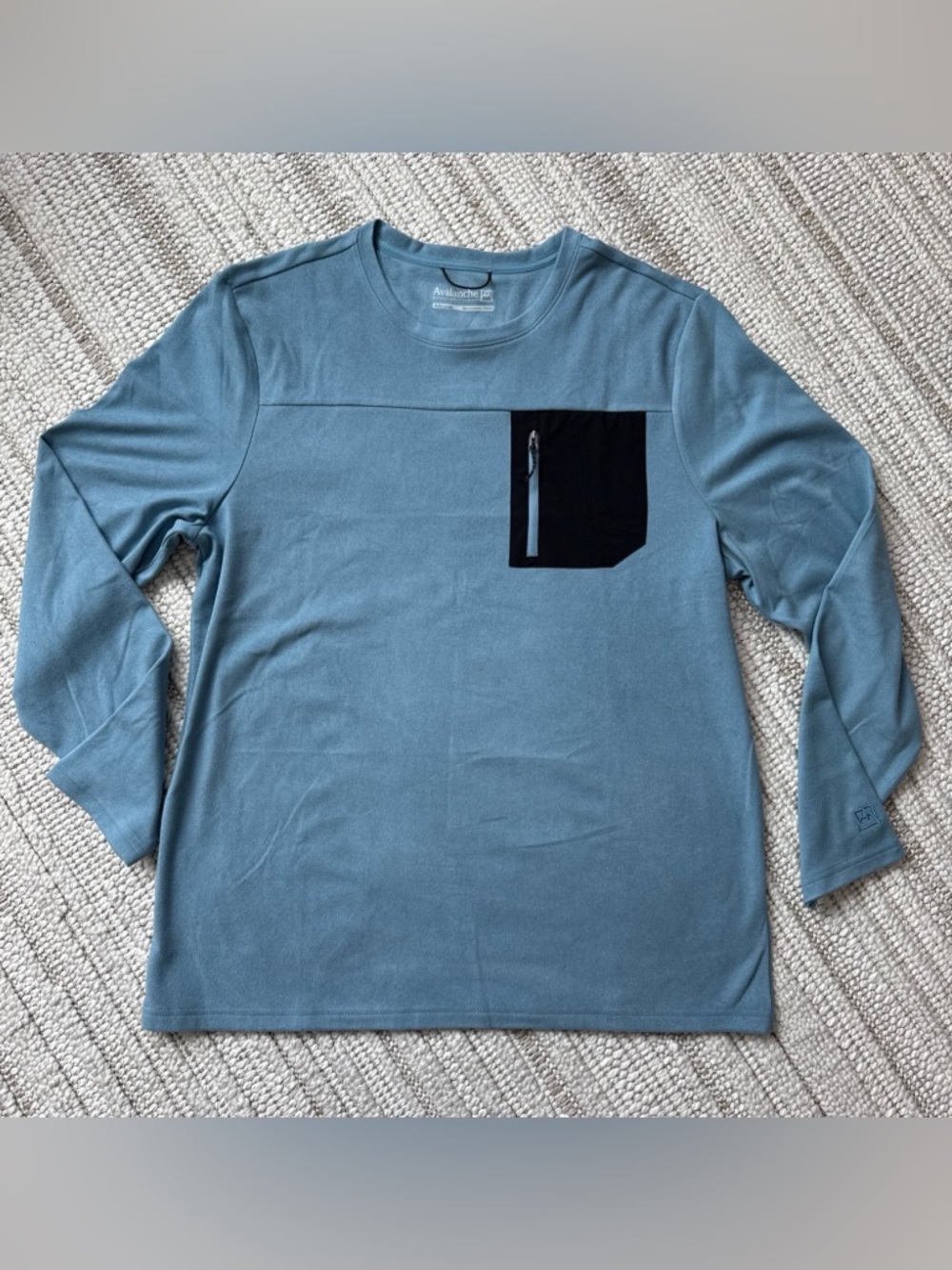 Avalanche Outdoor Supply Co. Men's Long Sleeve Pullover Shirt Blue/black Size XL